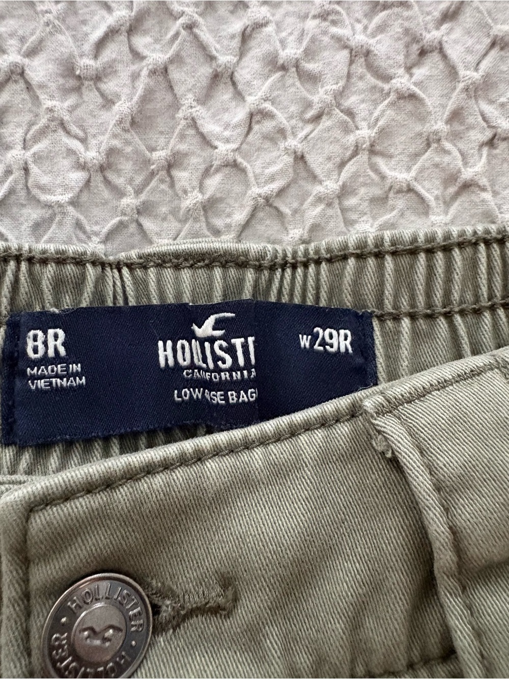Hollister Olive Green Low-Rise Baggy Jeans